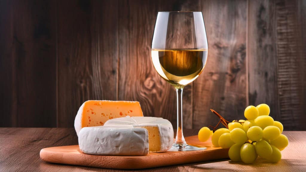 Heida-Weisswein serviert mit Käse – harmonische Genusskombination