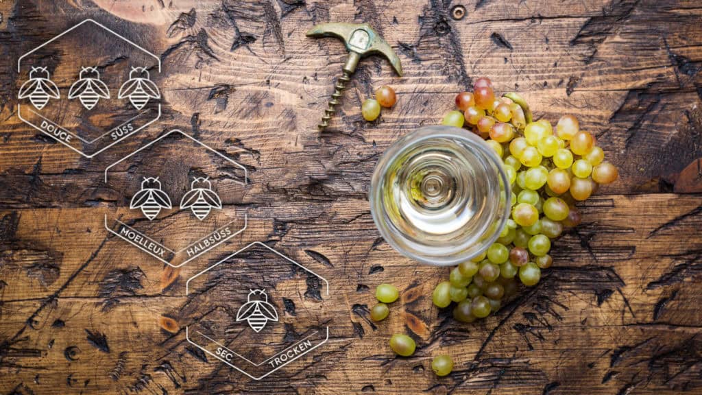 Symbolische Darstellung Biene – Hinweis auf natürliche Aromatik bei Amigne