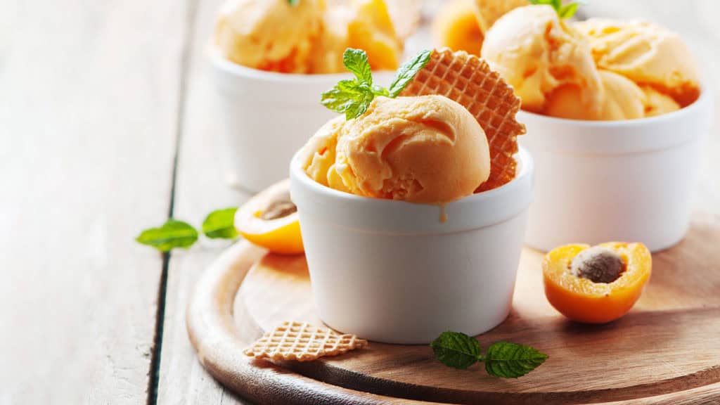 Creamy apricot ice cream - refreshing fruit dessert idea