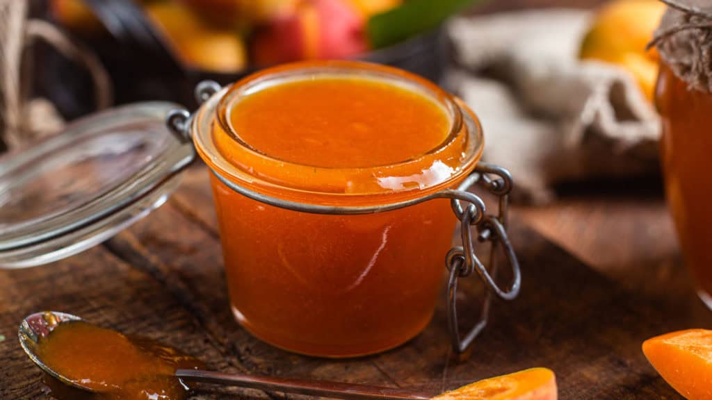 Homemade apricot jam - fruity spread