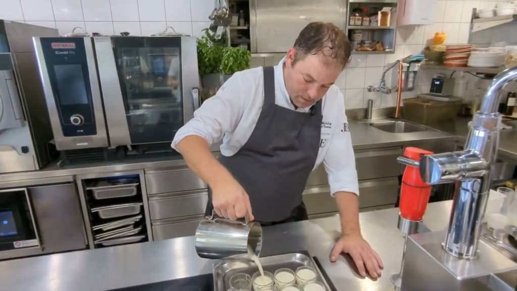 Fernando Michlig prepares rosemary panna cotta